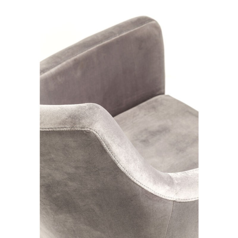 Chair with Armrest Mode Velvet Grey